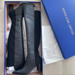 Stuart Weitzman The Carly black leather boot